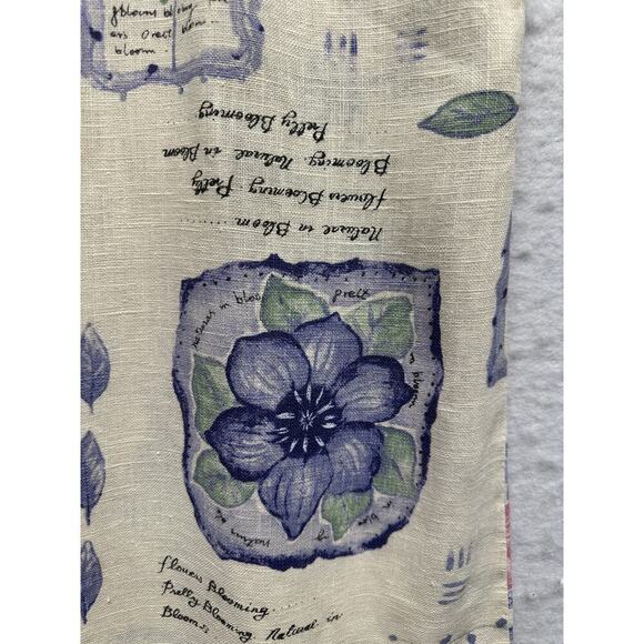 Vtg Positive Attitude 100% Linen Sleeveless Shift Dress Floral Botanical Print M - Picture 3 of 10